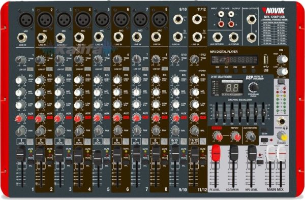 CONSOLA AMPLIFICADA NVK-1200P USB NOVIK