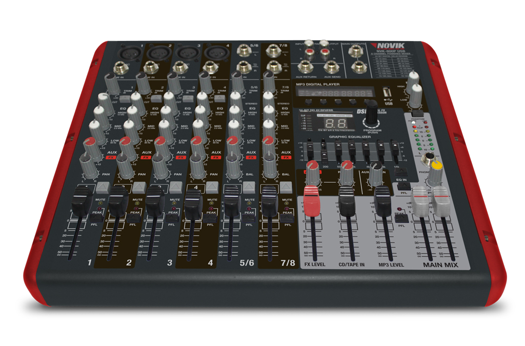 CONSOLA AMPLIFICADA NVK-800P USB NOVIK