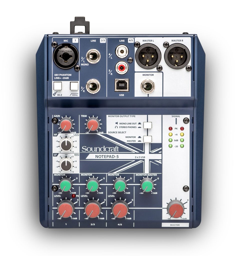 MEZCLADOR PORTATIL NOTEPAD5 SOUNDCRAFT