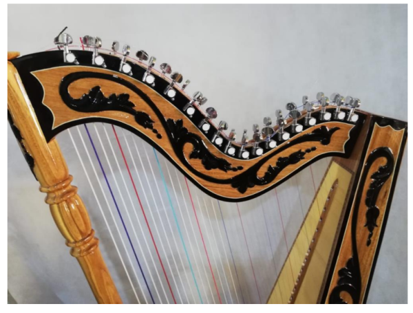 ARPA TALLADA DOBLE COLOR DE LUTHIER - Imagen 2