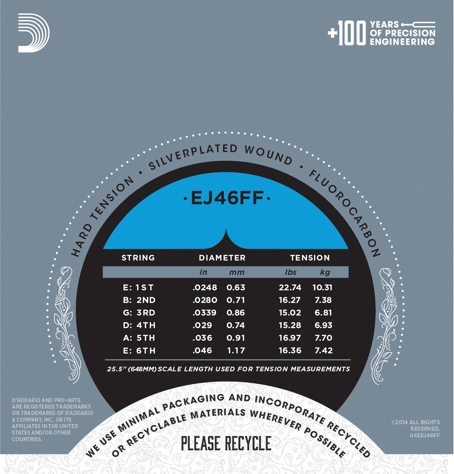 CUERDA GUITARRA EJ46FF DADDARIO - Imagen 2