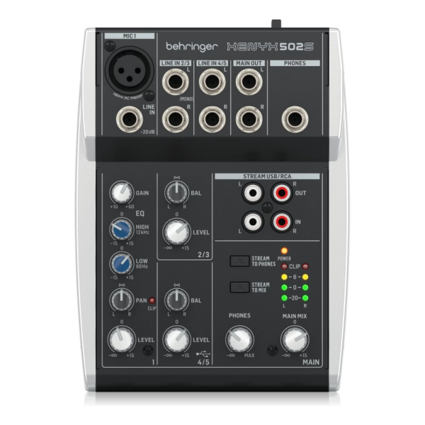 MEZCLADOR 5 CANALES XENYX-502S BEHRINGER