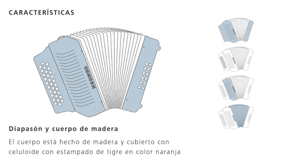 ACORDEON DIATONICO CORONA II HOHNER