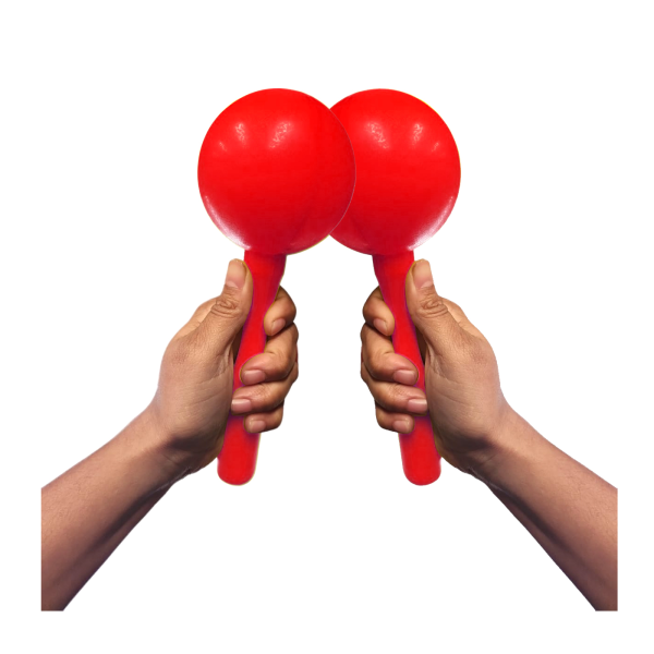MARACA PLASTICA ROJA 20 CM KS-020R RMX