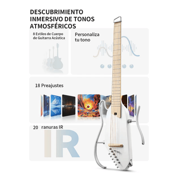 GUITARRA ELECTRICA HUSH-I PRO BLANCA EC6868 DONNER