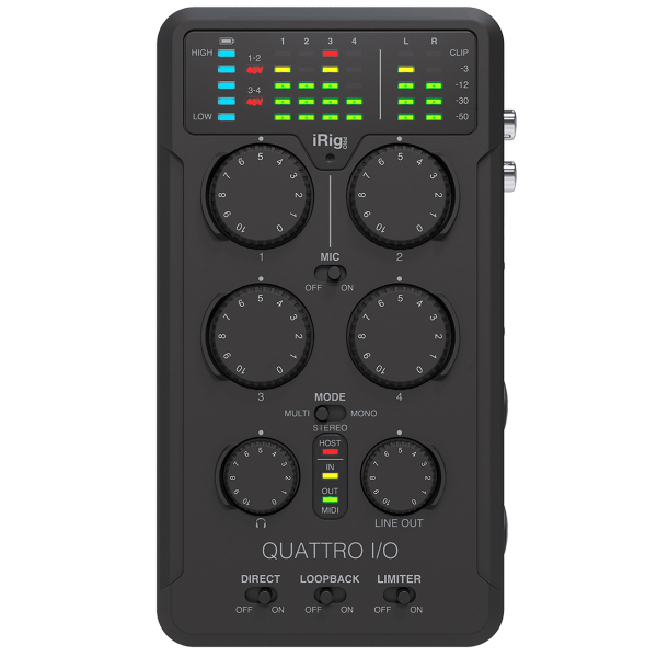INTERFAZ DE 4 CANALES IRIG PRO QUATTRO I/O IK MULTIMEDIA