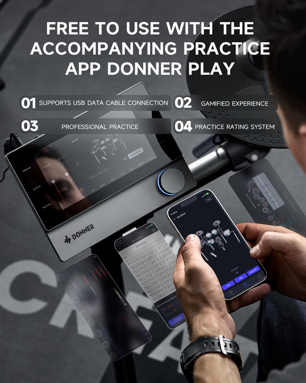 BATERIA ELECTRONICA BEAT EC6983 DONNER