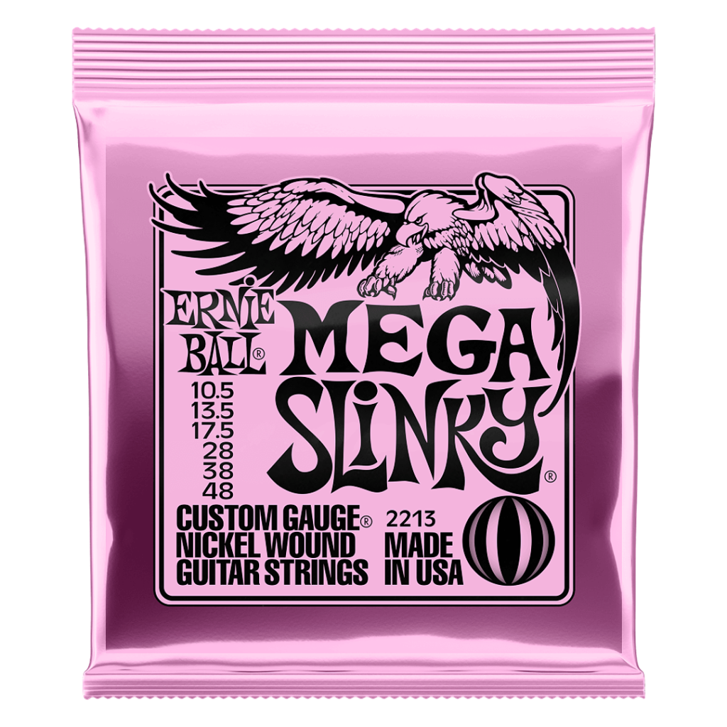 SET DE CUERDAS GUITARRA ELECT. MEGA SLINKY NICKEL WOUND ERNIE BALL
