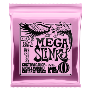 SET DE CUERDAS GUITARRA ELECT. MEGA SLINKY NICKEL WOUND ERNIE BALL