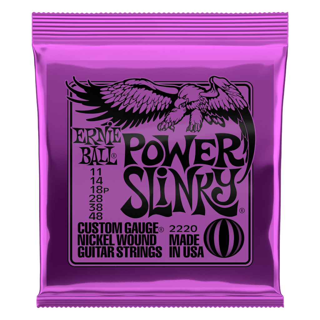 SET DE CUERDAS GUITARRA ELECT. POWER SLINKY 11–48 ERNIE BALL