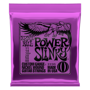 SET DE CUERDAS GUITARRA ELECT. POWER SLINKY 11–48 ERNIE BALL