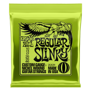 SET DE CUERDAS GUITARRA ELECT. REGULAR SLINKY 10 – 46 ERNIE BALL