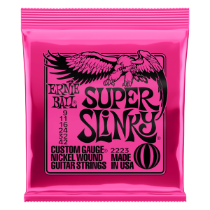 SET DE CUERDAS GUITARRA ELECTRICA SUPER SLINKY 9 – 42 ERNIE BALL
