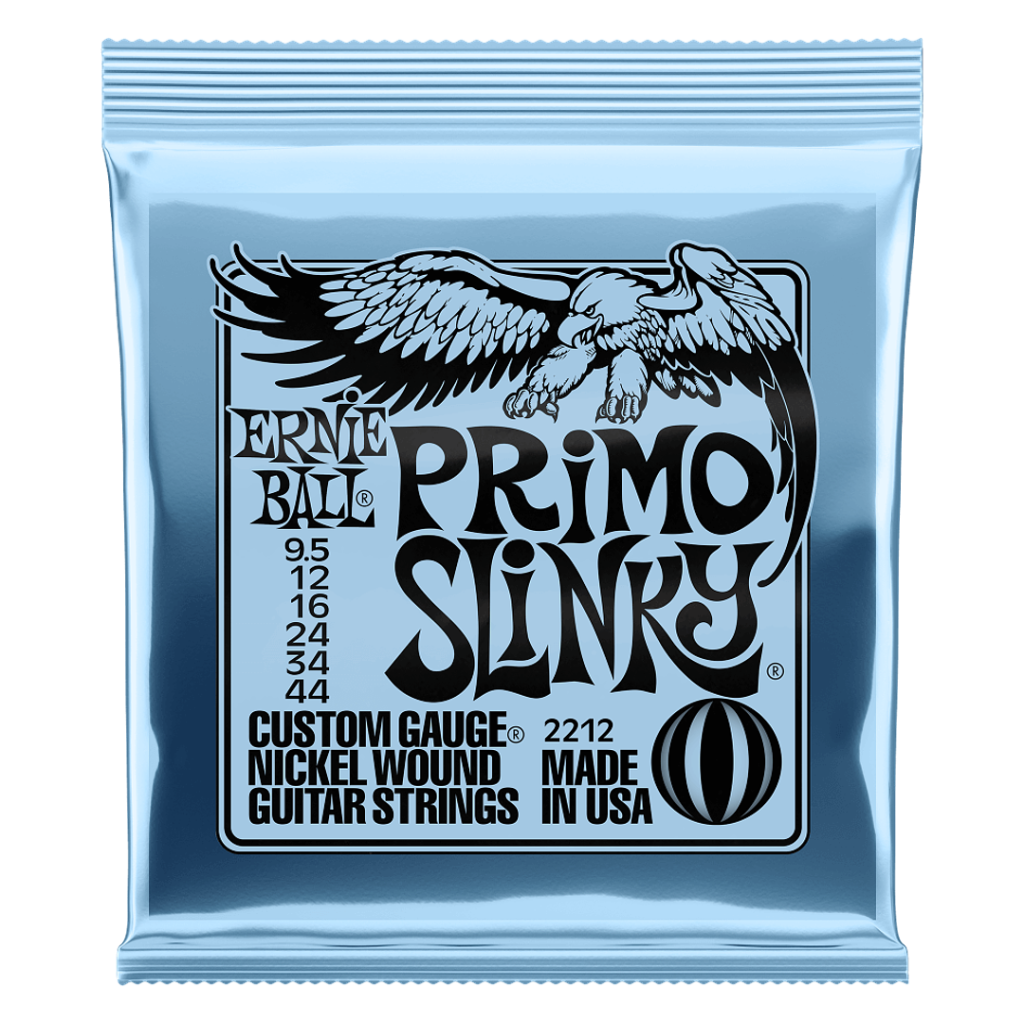 SET DE CUERDAS GUITARRA ELECTRICA PRIMO SLINKY 9.5 – 44 ERNIE BALL