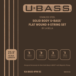 SET CUERDAS UBASS SOLID BODY FLAT KA-BASS-4FW-SC LA BELLA