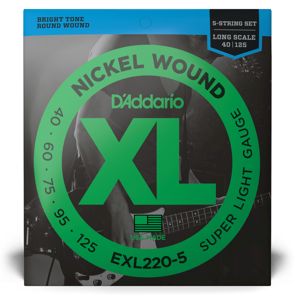 SET DE CUERDAS DE BAJO ELECTRICO 40-125 EXL220-5 DADDARIO