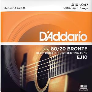 SET DE CUERDAS GUITARRA ACUSTICA 10-47 EJ10 DADDARIO