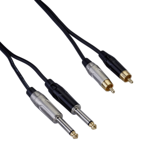 CABLE Y 2RCA A 2 JACK 6,3 5M RKY2JR500 BESPECO