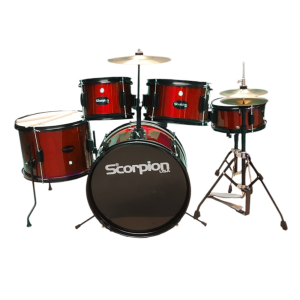 BATERIA JUNIOR COMPLETA ROJA SCB-5R SCORPION
